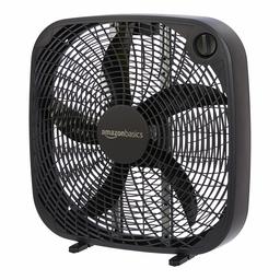 AmazonBasics DK1901 3 Speed Box Fan, 20-Inch, 20inch, Black