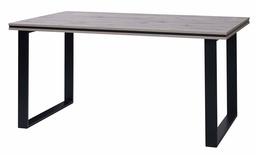 Amazon Brand - Movian Kuban Dining Table, 160 x 78 x 90cm, Brown Oak-Effect Table Top/Black Legs