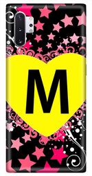 Amazon Brand - Solimo Designer Heart Pattern Alphabet-M 3D Printed Hard Back Case Mobile Cover for Samsung Galaxy Note 10 Plus