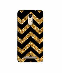 Amazon Brand - Solimo Designer Golden Zik Zak Pattern 3D Printed Hard Back Case Mobile Cover for Xiaomi Redmi Note 3