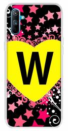 Amazon Brand - Solimo Designer Multicolor Heart Pattern Alphabet-W Printed Soft Back Case Mobile Cover for Realme C3