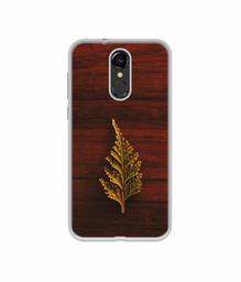 Amazon Brand - Solimo Designer Leaf on Wood UV Printed Soft Back Case Mobile Cover for Lava Z70