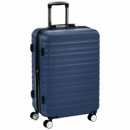 Hochwertiger Hartschalen-Trolley mit eingebautem TSA-Schloss und Laufrollen, 68 cm, Marineblau