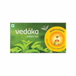 Amazon Brand - Vedaka Green Tea, Lemon and Honey, 25 Bags