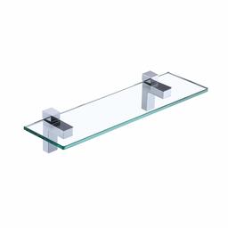 UMI Essentials 41cm Bathroom Wall Shelf Glass Shelf Tempered Glass Polished Chrome Finish BGS3201S40