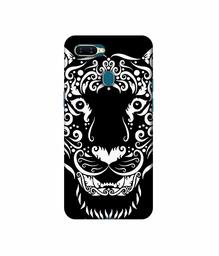 Amazon Brand - Solimo Designer White Tiger 3D Printed Hard Back Case Mobile Cover for Oppo A7