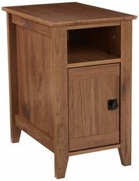 AmazonBasics Traditional End Table/Nightstand with Cabinet, Cherry