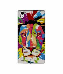 Amazon Brand - Solimo Designer Lion Multicolor Vector 3D Printed Hard Back Case Mobile Cover for VIVO Y15