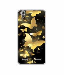 Amazon Brand - Solimo Designer Golden Butterfly Pattern UV Printed Soft Back Case Mobile Cover for Lenovo A6000