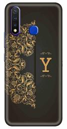 Amazon Brand - Solimo Designer Black Pattern Alphabet-Y 3D Printed Hard Back Case Mobile Cover for Vivo Y19 / Vivo U20