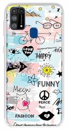 Amazon Brand - Solimo Designer Multicolor Love Abstract Printed Soft Back Case Mobile Cover for Samsung Galaxy M31