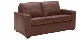 Amazon Brand – Rivet Andrews Contemporary Top-Grain Leather Loveseat Sofa with Removable Cushions, 67