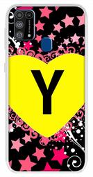 Amazon Brand - Solimo Designer Multicolor Heart Pattern Alphabet-Y Printed Soft Back Case Mobile Cover for Samsung Galaxy M31