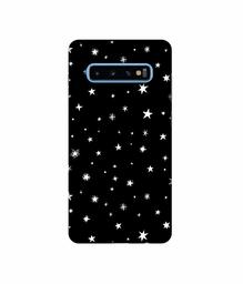 Amazon Brand - Solimo Designer Sperking Stars 3D Printed Hard Back Case Mobile Cover for Samsung Galaxy S10 Plus