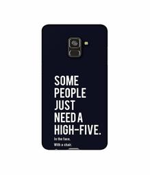 Amazon Brand - Solimo Designer High-Five 3D Printed Hard Back Case Mobile Cover for Samsung Galaxy A8 Plus