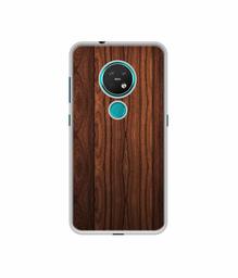 Amazon Brand - Solimo Designer Wooden Texture UV Printed Soft Back Case Mobile Cover for Nokia 7.2