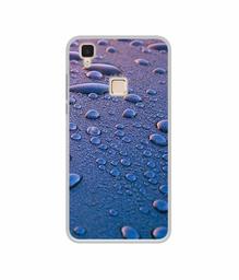 Amazon Brand - Solimo Designer Water Drops UV Printed Soft Back Case Mobile Cover for Vivo V3