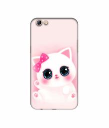 Amazon Brand - Solimo Designer Babby Kitty UV Printed Soft Back Case Mobile Cover for Oppo F3 Plus