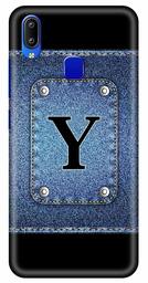 Amazon Brand - Solimo Designer Button Jeans Alphabet-Y 3D Printed Hard Back Case Mobile Cover for Vivo Y93