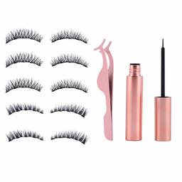 Eono by Amazon - Magnetisches Wimpern- und Eyeliner-Set, 5 Paar magnetische falsche Wimpern und wasserfester Eyeliner, Wiederverwendbares, gelfreies Kit für falsche Wimpern …