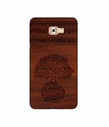 Amazon Brand - Solimo Designer Engraved Patten 3D Printed Hard Back Case Mobile Cover for Samsung Galaxy C7 Pro