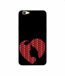 Amazon Brand - Solimo Designer Heart Shape Lady with Glitter 3D Printed Hard Back Case Mobile Cover for Oppo F1s