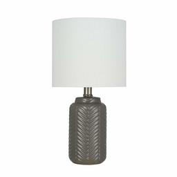 Amazon Brand – Ravenna Home Chevron-Patterned Table Lamp, Bulb Included, 15