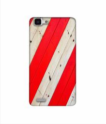 Amazon Brand - Solimo Designer Red and Cream Color Wood 3D Printed Hard Back Case Mobile Cover for Vivo Y27L