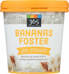 365 Everyday Value, Bananas Foster Ice Cream, 16 oz (Frozen)