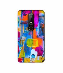 Amazon Brand - Solimo Designer Multicolor Box Texture 3D Printed Hard Back Case Mobile Cover for Nokia 6.1 Plus