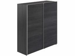 Amazon Brand - Movian Kolva Sliding 2-Door Wardrobe, 180 x 61 x 197cm, Dark Grey