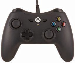 AmazonBasics Xbox One Wired Controller - 9.8 Foot USB Cable, Black, Version 2