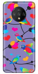 Amazon Brand - Solimo Designer Birds Patterns Design 3D Printed Hard Back Case Mobile Cover for OnePlus 7T