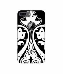 Amazon Brand - Solimo Designer S Shape Rangoli 3D Printed Hard Back Case Mobile Cover for Apple iPhone 8 Plus (with Logo Cut)