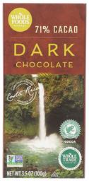 Whole Foods Market, Dark Chocolate Bar (71% Cacao), 3.5 oz