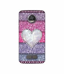 Amazon Brand - Solimo Designer Stone Heart 3D Printed Hard Back Case Mobile Cover for Moto Z2 Play