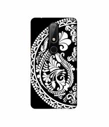 Amazon Brand - Solimo Designer Half Circle Rangoli 3D Printed Hard Back Case Mobile Cover for Nokia 6.1 Plus