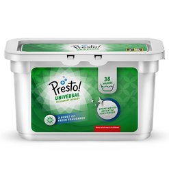 Amazon Brand - Presto! Laundry Capsules Bio, 38 Washes (1 Packs, 38 Each)