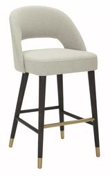 Amazon Brand – Rivet Whit Contemporary Upholstered Counter Height Stool with Gold Accents, 37