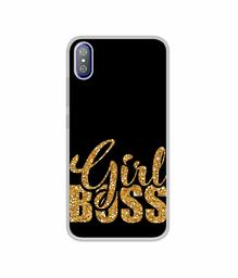 Amazon Brand - Solimo Designer Sparkle Girl Boss UV Printed Soft Back Case Mobile Cover for i Kall K8