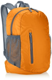 AmazonBasics Lightweight Packable Hiking Travel Day Pack Backpack - 17.5 x 17.5 x 11.5 Inches, 25 Liter, Orange