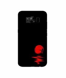 Amazon Brand - Solimo Designer Red Moon 3D Printed Hard Back Case Mobile Cover for Samsung Galaxy S8 Plus