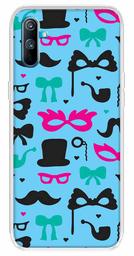 Amazon Brand - Solimo Designer Multicolor Clip Art Vector Blue Printed Soft Back Case Mobile Cover for Realme C3