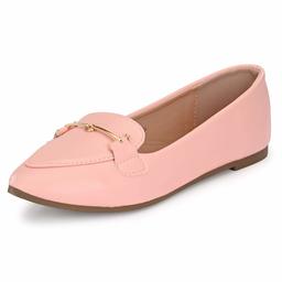 Flavia Women's Lt Pink Ballet Flats-7 UK (39 EU) (8 US) (FK/WQ008/PNK)