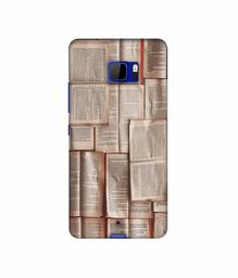 Amazon Brand - Solimo Designer Books Texture 3D Printed Hard Back Case Mobile Cover for HTC U Ultra