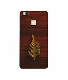 Amazon Brand - Solimo Designer Leaf on Wood 3D Printed Hard Back Case Mobile Cover for Huawei P9 lite