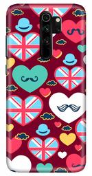 Amazon Brand - Solimo Designer Heart Pattern Design 3D Printed Hard Back Case Mobile Cover for Xiaomi Redmi Note 8 Pro