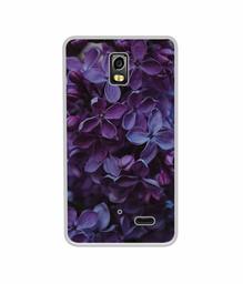 Amazon Brand - Solimo Designer Purple Flowers UV Printed Soft Back Case Mobile Cover for LYF Water 10