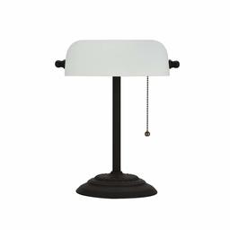 Amazon Brand – Ravenna Home Contemporary Banker's Desk Lamp with LED Light Bulb, 13.5