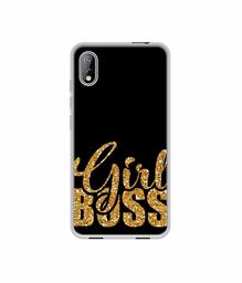 Amazon Brand - Solimo Designer Sparkle Girl Boss UV Printed Soft Back Case Mobile Cover for I Kall K5